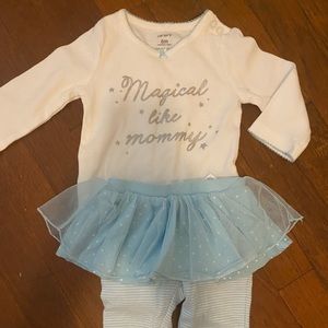 Babygirl tutu magical like mommy set